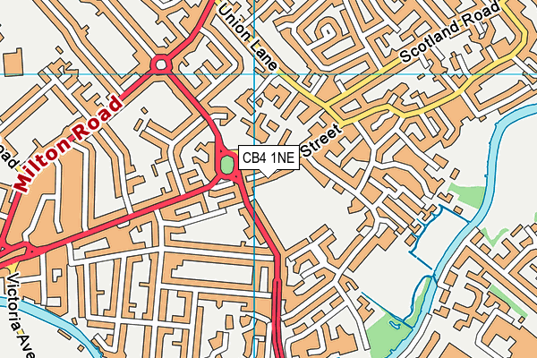 CB4 1NE map - OS VectorMap District (Ordnance Survey)