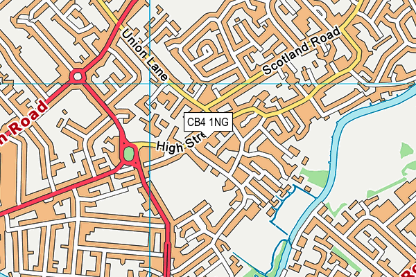 CB4 1NG map - OS VectorMap District (Ordnance Survey)
