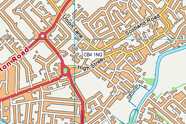 CB4 1NQ map - OS VectorMap District (Ordnance Survey)