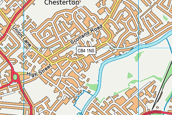 CB4 1NS map - OS VectorMap District (Ordnance Survey)