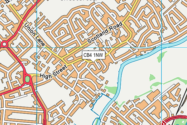CB4 1NW map - OS VectorMap District (Ordnance Survey)