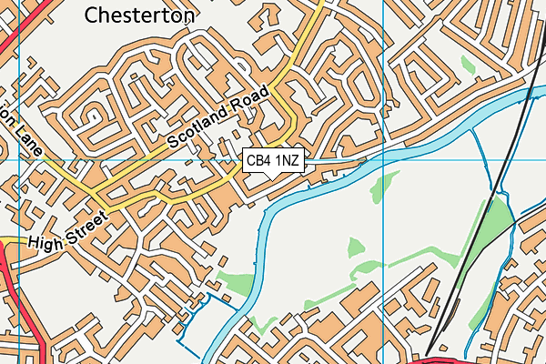 CB4 1NZ map - OS VectorMap District (Ordnance Survey)