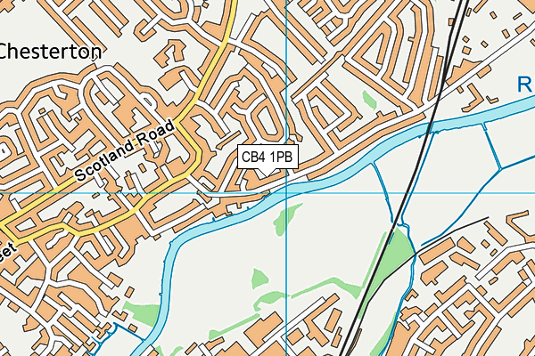 CB4 1PB map - OS VectorMap District (Ordnance Survey)