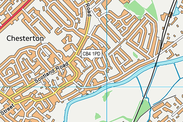 CB4 1PD map - OS VectorMap District (Ordnance Survey)