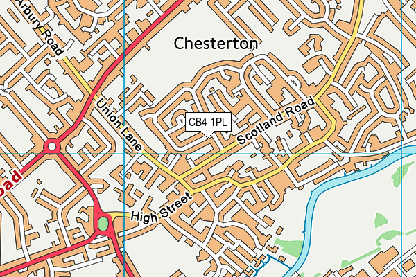 CB4 1PL map - OS VectorMap District (Ordnance Survey)