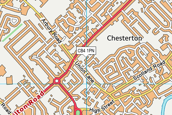 CB4 1PN map - OS VectorMap District (Ordnance Survey)
