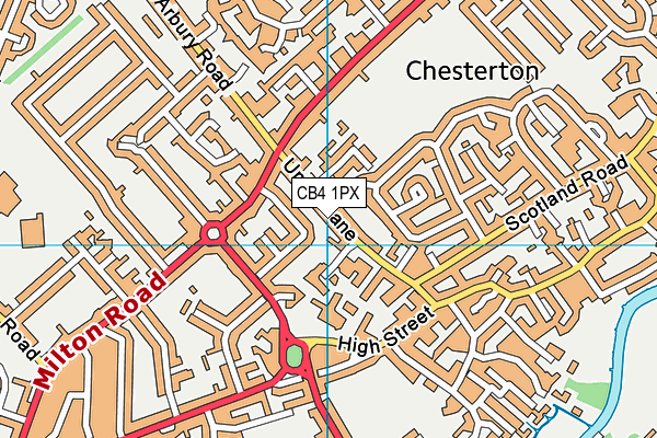 CB4 1PX map - OS VectorMap District (Ordnance Survey)