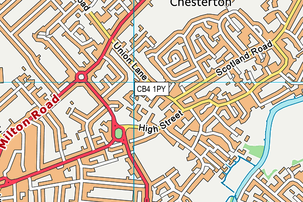 CB4 1PY map - OS VectorMap District (Ordnance Survey)