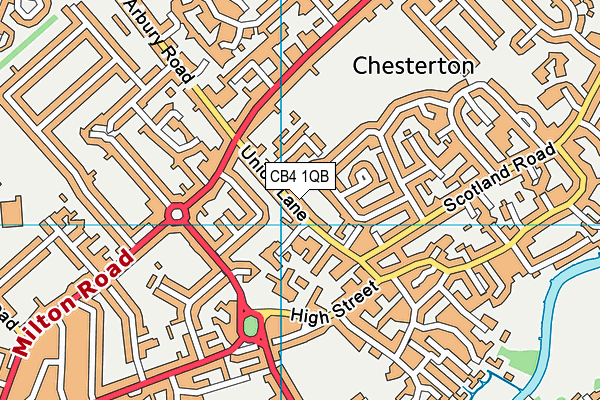 CB4 1QB map - OS VectorMap District (Ordnance Survey)