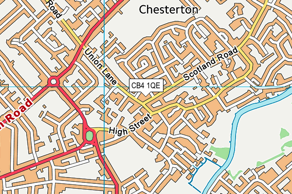 CB4 1QE map - OS VectorMap District (Ordnance Survey)
