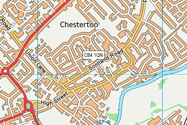 CB4 1QN map - OS VectorMap District (Ordnance Survey)