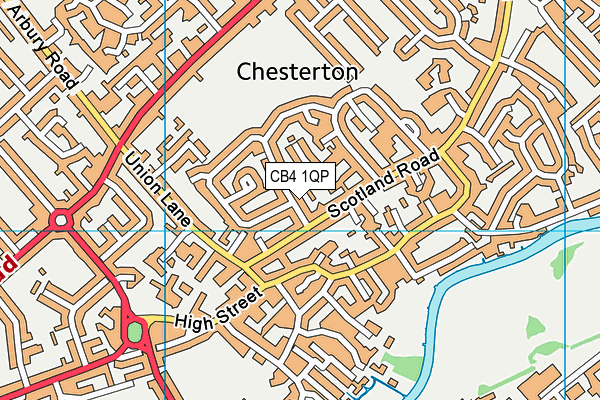 CB4 1QP map - OS VectorMap District (Ordnance Survey)