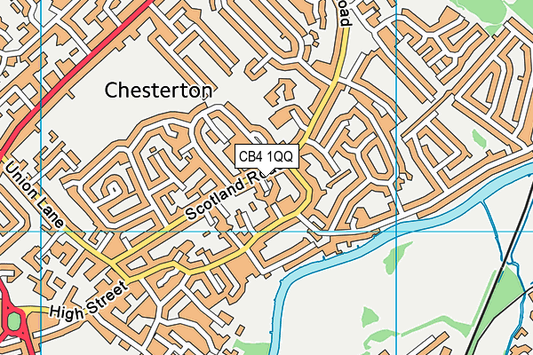CB4 1QQ map - OS VectorMap District (Ordnance Survey)