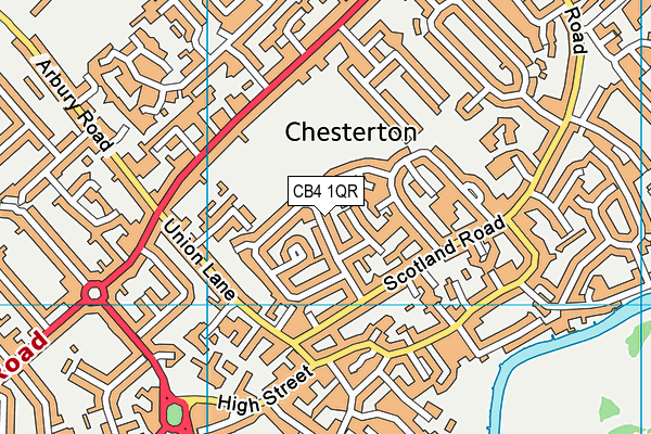 CB4 1QR map - OS VectorMap District (Ordnance Survey)