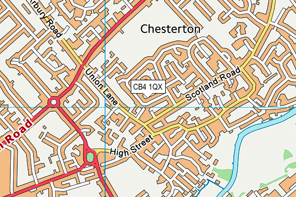 CB4 1QX map - OS VectorMap District (Ordnance Survey)