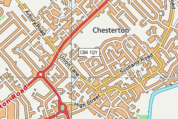 CB4 1QY map - OS VectorMap District (Ordnance Survey)