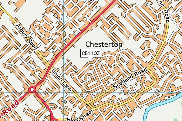 CB4 1QZ map - OS VectorMap District (Ordnance Survey)