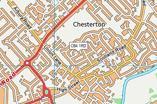 CB4 1RD map - OS VectorMap District (Ordnance Survey)