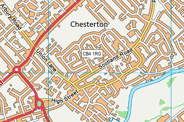 CB4 1RG map - OS VectorMap District (Ordnance Survey)