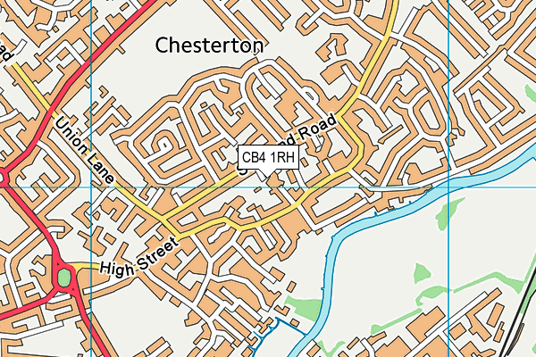 CB4 1RH map - OS VectorMap District (Ordnance Survey)