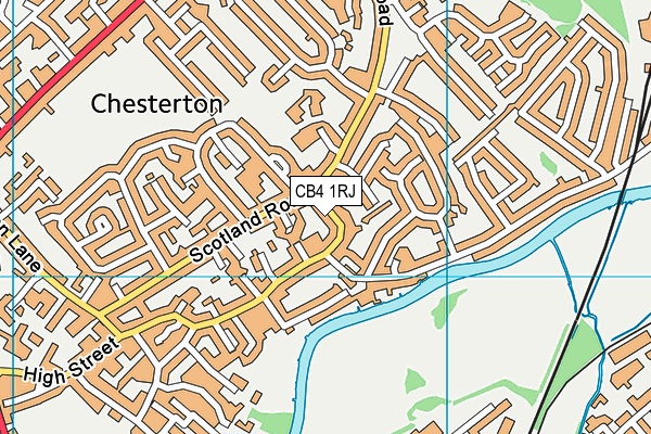 CB4 1RJ map - OS VectorMap District (Ordnance Survey)