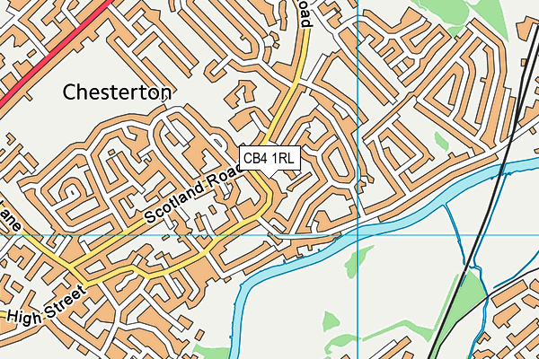 CB4 1RL map - OS VectorMap District (Ordnance Survey)