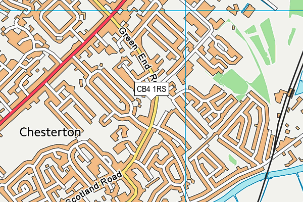 CB4 1RS map - OS VectorMap District (Ordnance Survey)