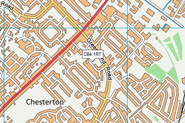 CB4 1RT map - OS VectorMap District (Ordnance Survey)