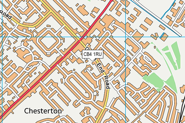 CB4 1RU map - OS VectorMap District (Ordnance Survey)