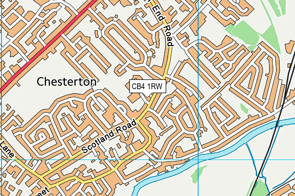 Chesterton Primary School map (CB4 1RW) - OS VectorMap District (Ordnance Survey)