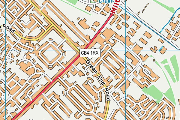 CB4 1RX map - OS VectorMap District (Ordnance Survey)