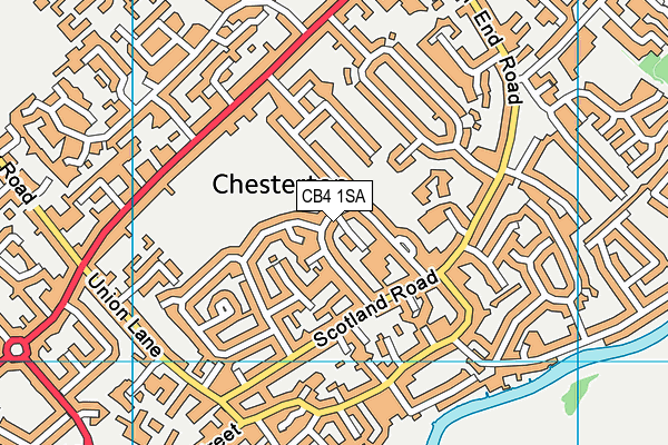 CB4 1SA map - OS VectorMap District (Ordnance Survey)