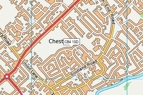 CB4 1SD map - OS VectorMap District (Ordnance Survey)