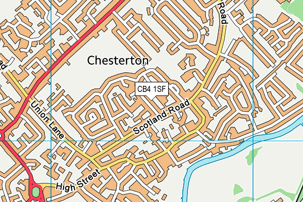 CB4 1SF map - OS VectorMap District (Ordnance Survey)