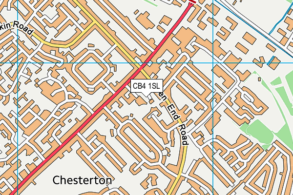 CB4 1SL map - OS VectorMap District (Ordnance Survey)