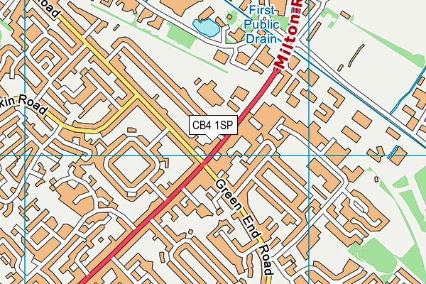 CB4 1SP map - OS VectorMap District (Ordnance Survey)