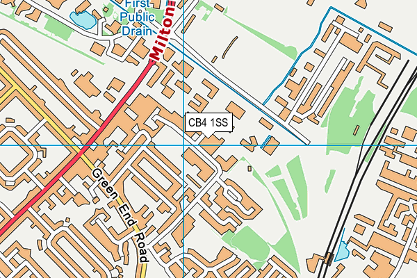 CB4 1SS map - OS VectorMap District (Ordnance Survey)