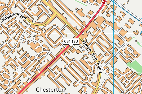 CB4 1SU map - OS VectorMap District (Ordnance Survey)
