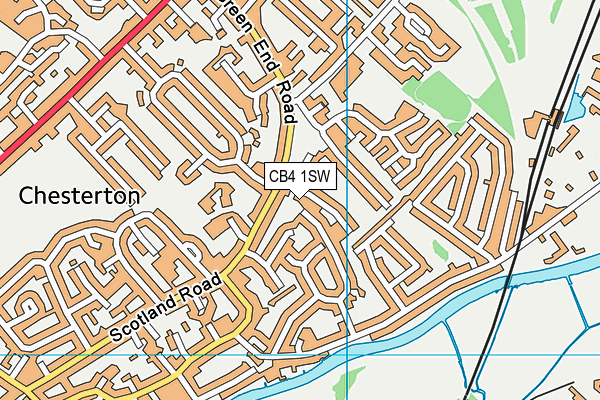 CB4 1SW map - OS VectorMap District (Ordnance Survey)
