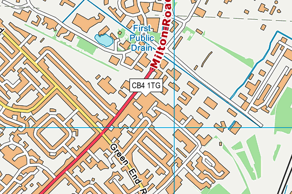 CB4 1TG map - OS VectorMap District (Ordnance Survey)