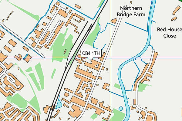 CB4 1TH map - OS VectorMap District (Ordnance Survey)
