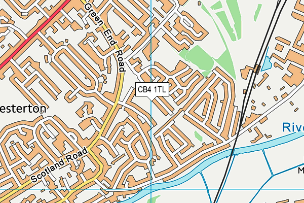 CB4 1TL map - OS VectorMap District (Ordnance Survey)