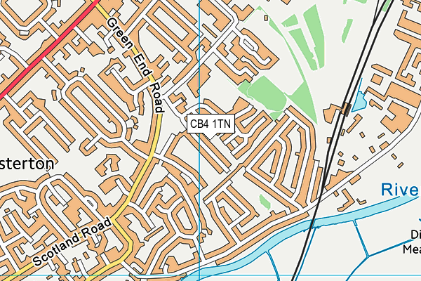 CB4 1TN map - OS VectorMap District (Ordnance Survey)