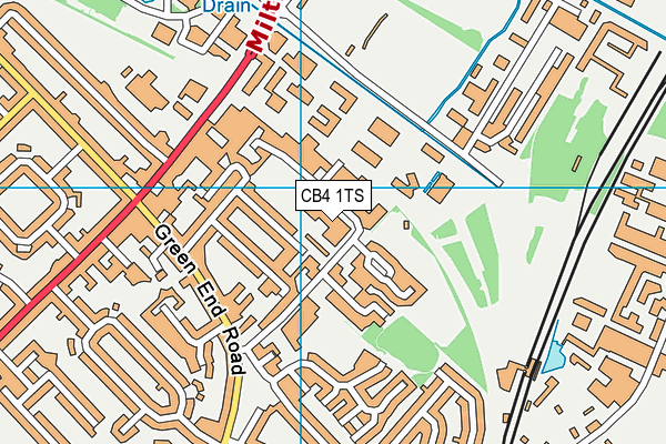 CB4 1TS map - OS VectorMap District (Ordnance Survey)