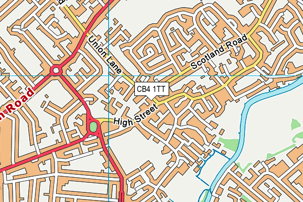 CB4 1TT map - OS VectorMap District (Ordnance Survey)