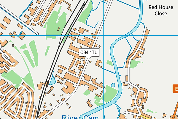 CB4 1TU map - OS VectorMap District (Ordnance Survey)