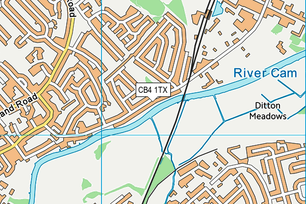 CB4 1TX map - OS VectorMap District (Ordnance Survey)