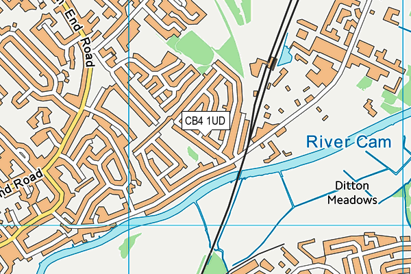 CB4 1UD map - OS VectorMap District (Ordnance Survey)