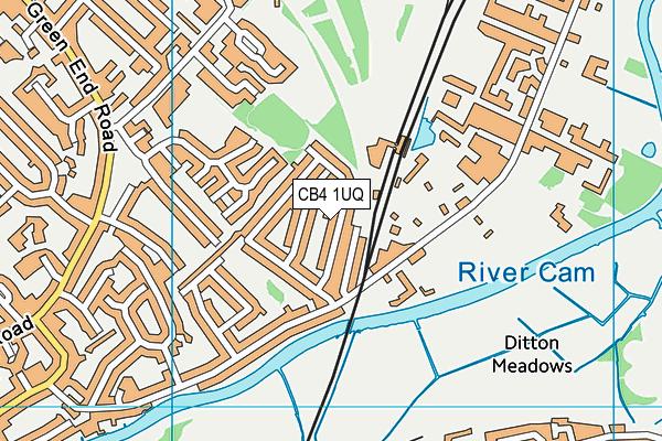 CB4 1UQ map - OS VectorMap District (Ordnance Survey)