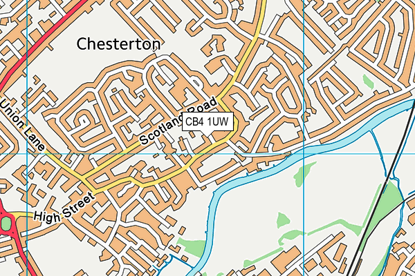 CB4 1UW map - OS VectorMap District (Ordnance Survey)